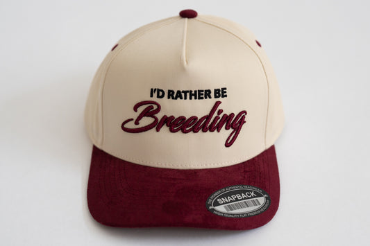 Premium Snapback - Burgundy & Cream