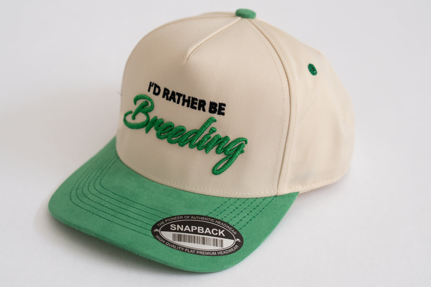 Premium Snapback - Green & Cream