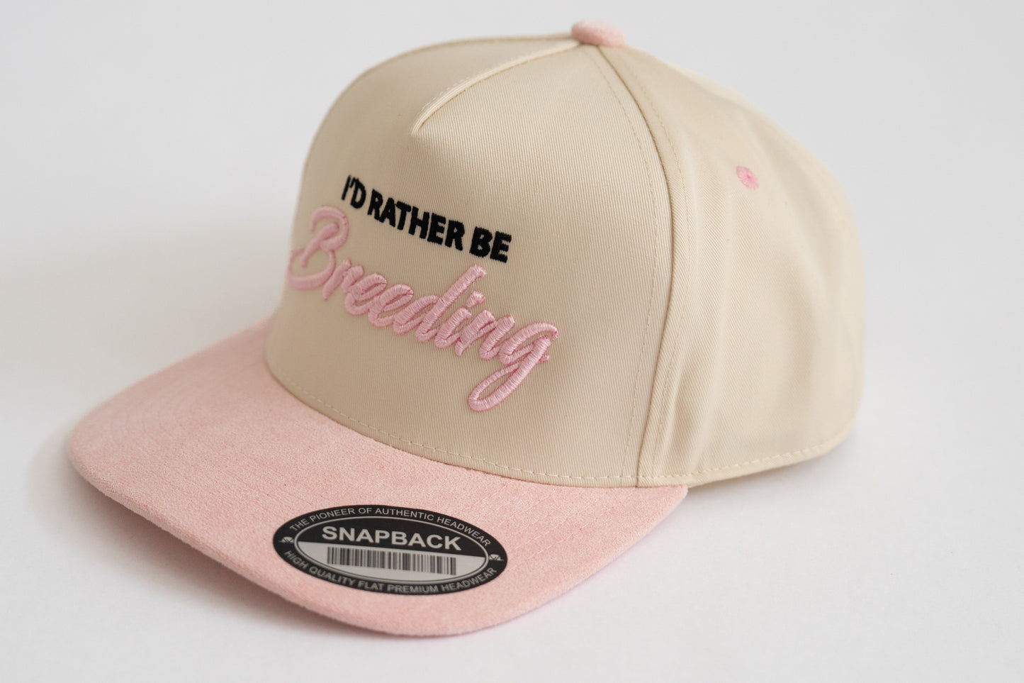 Premium Snapback - Pink & Cream