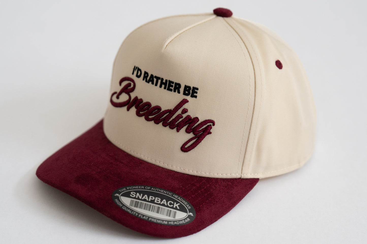 Premium Snapback - Burgundy & Cream