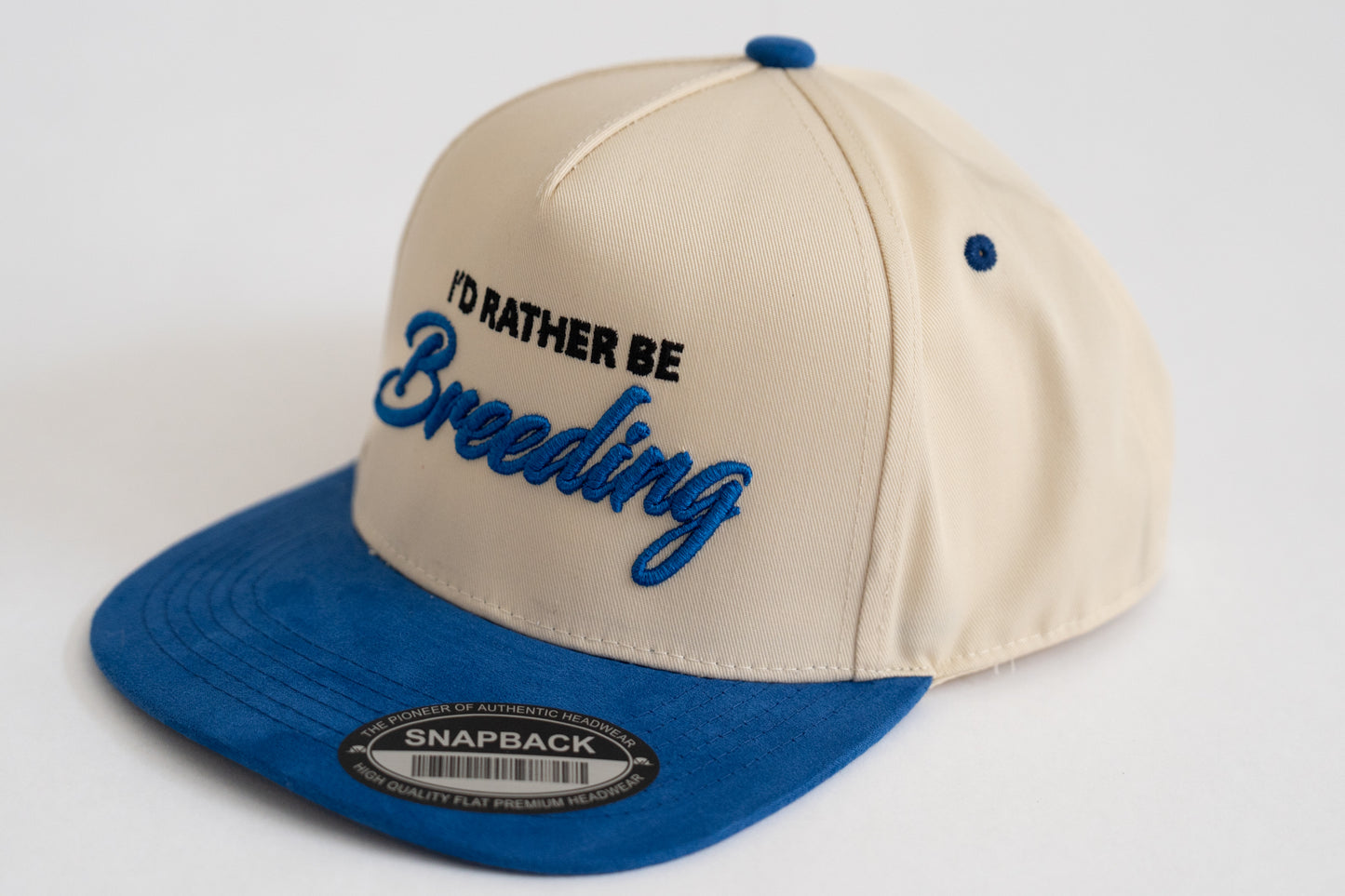 Premium Snapback - Blue & Cream