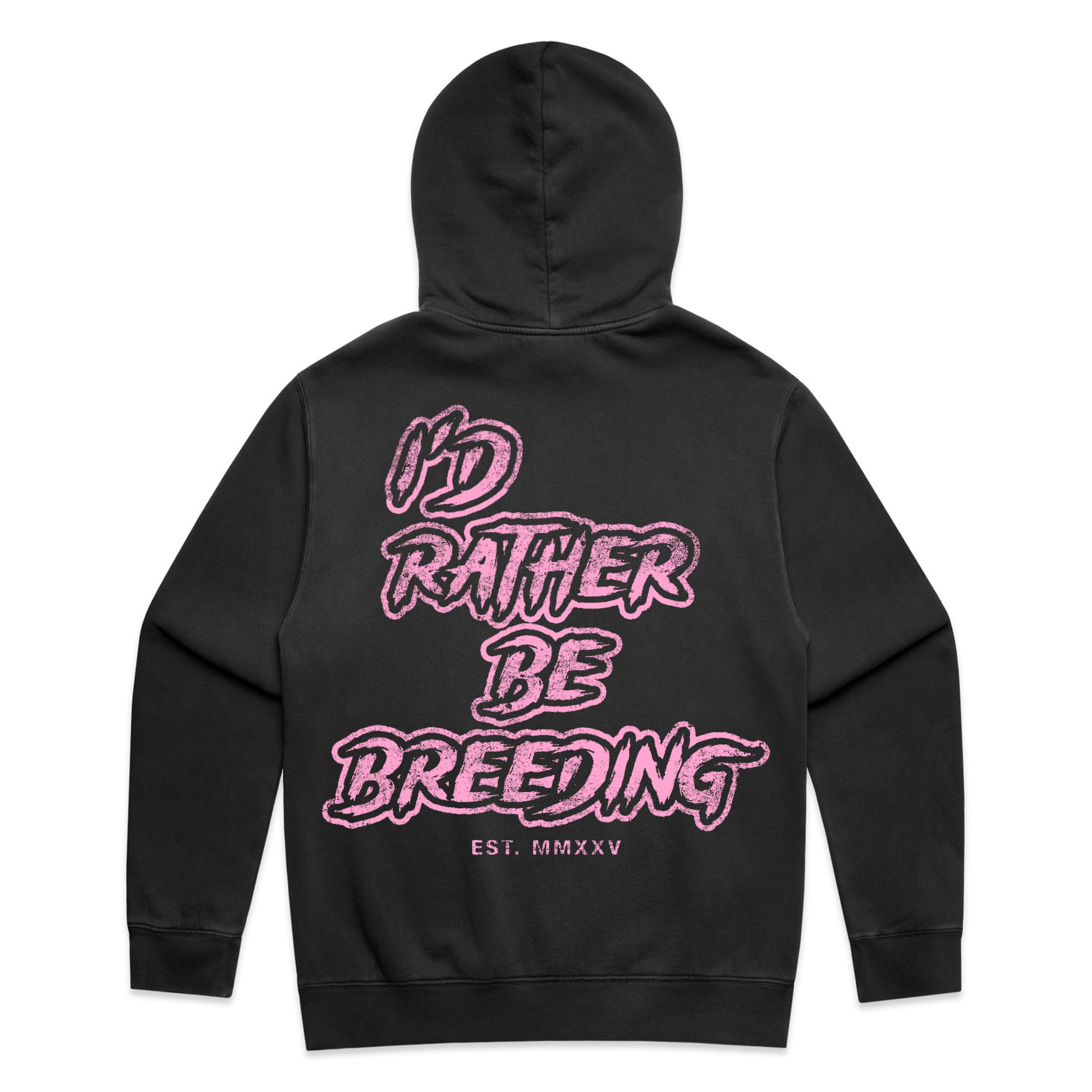 MMXXV - Black & Pink Hoody – ID RATHER BE BREEDING